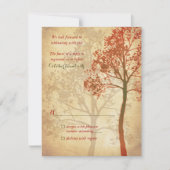 Herfst Tree Wedding Reply Kaart (Voorkant)
