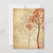 Herfst Tree Wedding Reply Kaart (Achterkant)