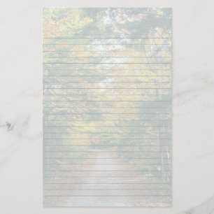 Herfst Trees Backroad Seizoensgebonden Stationery Briefpapier