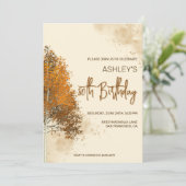 Herfst Trees Birthday Kaart (Staand voorkant)