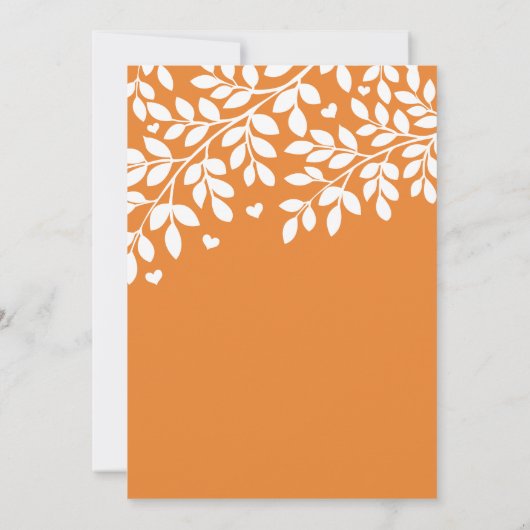 Herfst Trees Bruiloft Uitnodigingen | Sinaasappel  (Achterkant)