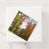 Herfst Trees en Blue Sky Autumn Natuur Fotografie Bedankjes Labels (In situ)