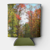 Herfst Trees en Blue Sky Autumn Natuur Fotografie Blikjeskoeler (Voorkant)