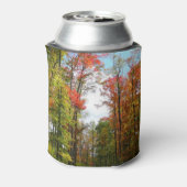 Herfst Trees en Blue Sky Autumn Natuur Fotografie Blikjeskoeler (Blikje Achterkant)