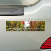 Herfst Trees en Blue Sky Autumn Natuur Fotografie Bumpersticker (Op auto)