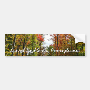 Herfst Trees en Blue Sky Autumn Natuur Fotografie Bumpersticker