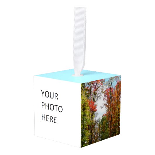 Herfst Trees en Blue Sky Autumn Natuur Fotografie Decoratie (Voorkant hoekig)