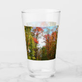 Herfst Trees en Blue Sky Autumn Natuur Fotografie Glas (Voorkant)