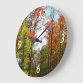 Herfst Trees en Blue Sky Autumn Natuur Fotografie Grote Klok (Hoek)