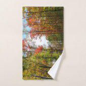 Herfst Trees en Blue Sky Autumn Natuur Fotografie Handdoek (Handdoek)