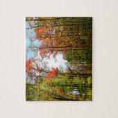 Herfst Trees en Blue Sky Autumn Natuur Fotografie Legpuzzel (Verticaal)