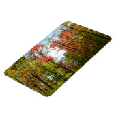 Herfst Trees en Blue Sky Autumn Natuur Fotografie Magneet (Linkerzijde)