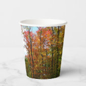 Herfst Trees en Blue Sky Autumn Natuur Fotografie Papieren Bekers (Achterkant)