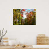 Herfst Trees en Blue Sky Autumn Natuur Fotografie Poster (Keuken)