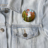 Herfst Trees en Blue Sky Autumn Natuur Fotografie Ronde Button 5,7 Cm (In situ)