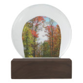 Herfst Trees en Blue Sky Autumn Natuur Fotografie Sneeuwbol (Achterkant)