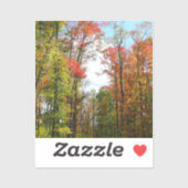Herfst Trees en Blue Sky Autumn Natuur Fotografie Sticker (Vel)
