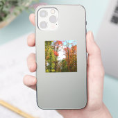 Herfst Trees en Blue Sky Autumn Natuur Fotografie Sticker (Telefoon)
