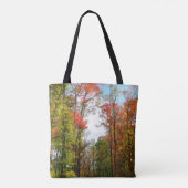 Herfst Trees en Blue Sky Autumn Natuur Fotografie Tote Bag (Achterkant)