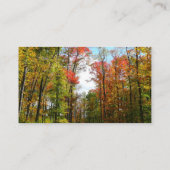 Herfst Trees en Blue Sky Autumn Natuur Fotografie Visitekaartje (Achterkant)