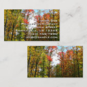Herfst Trees en Blue Sky Autumn Natuur Fotografie Visitekaartje (Voorkant / Achterkant)