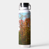 Herfst Trees en Blue Sky Autumn Natuur Fotografie Waterfles (Achterkant)