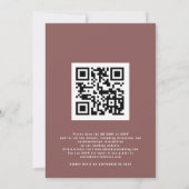 Herfst Trees Foto QR Join Us Mauve Wedding Kaart (Achterkant)