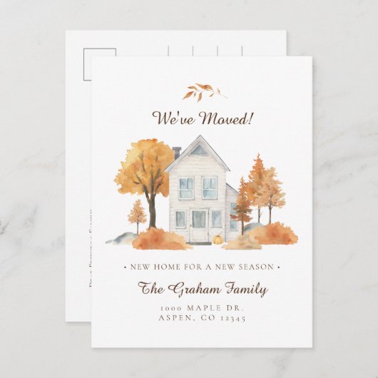 Herfst Trees House We hebben de aankondiging verpl (Voorkant / Achterkant)