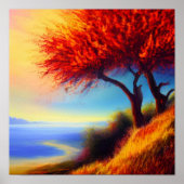 Herfst Trees langs een Poster pad (Voorkant)