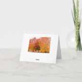 Herfst Trees Note Kaart (Achterkant)