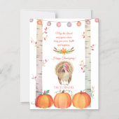 Herfst Trees Pompoenen Turkije Happy Thanksgiving Magnetische Uitnodiging (Voorkant)