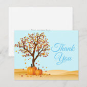 Herfst Trees Pumpkin Dank u wel Bedankkaart (Voorkant / Achterkant)