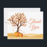 Herfst Trees Pumpkin Dank u wel Bedankkaart<br><div class="desc">Herfst Trees Pumpkin bedankt je kaart. Witte achtergrond. Oranje woorden. Liefde en Bedankt,  mooie scriptlettertypen. Voeg je bericht achteraan toe of laat leeg en schrijf handmatig. Voor verdere aanpassing,  te klikken gelieve de knoop "van de Aanpassing het"en ons ontwerphulpmiddel te gebruiken om deze sjabloon te wijzigen.</div>