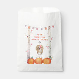 Herfst Trees Pumpkins Turkey Thanksgiving Party Bedankzakje