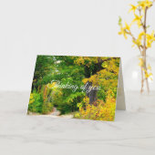 Herfst Trees Rural Photography Thinking of You Kaart (Gele Bloem)