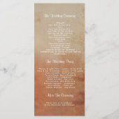 Herfst Trees Rustic Wedding Programs Programmakaart (Achterkant)