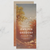 Herfst Trees Rustic Wedding Programs Programmakaart (Voorkant / Achterkant)