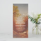 Herfst Trees Rustic Wedding Programs Programmakaart (Staand voorkant)