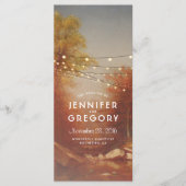 Herfst Trees Rustic Wedding Programs Programmakaart (Voorkant)