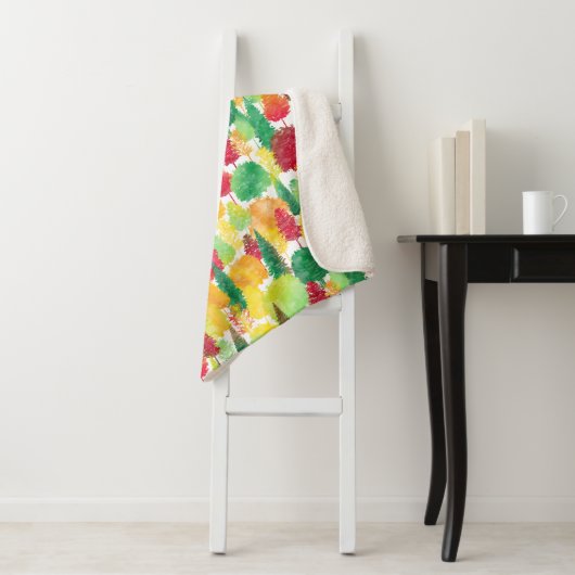 Herfst Trees Sherpa Deken (In situ)