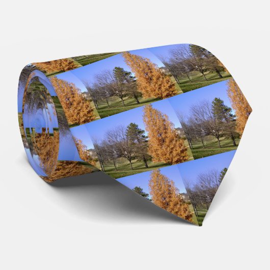 Herfst Trees Stropdas (Opgerold)
