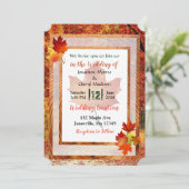 Herfst Trees Thema Bruiloft Uitnodigingen (Staand voorkant)