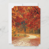 Herfst Trees Thema Bruiloft Uitnodigingen (Achterkant)