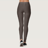 Herfst Trend Kleur Koffie Bruin Solid Leggings (Achterkant)