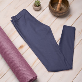 Herfst Trend Kleur Navy Blue Solid Leggings