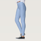 Herfst Trend Kleur Poeder Blauw Effen Leggings (Links)