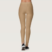 Herfst Trend Kleur Warm Beige Solid Leggings (Achterkant)