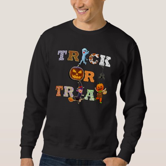 Herfst Trick or treat Halloween Trui (Voorkant)