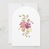 Herfst Tropisch Bloemig Abstract Boog Bruiloft Kaart (Achterkant)