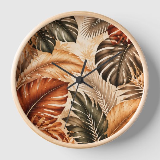 Herfst Tropisch Monstera Botanisch Patroon (Voorkant)